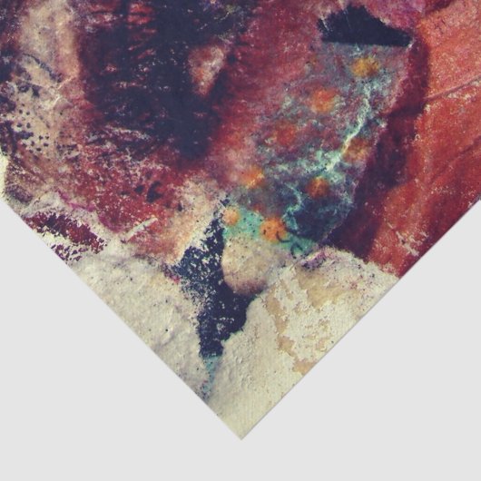 Abstract Face Mixed Media collage decoupage Tissuepapier (Detail)