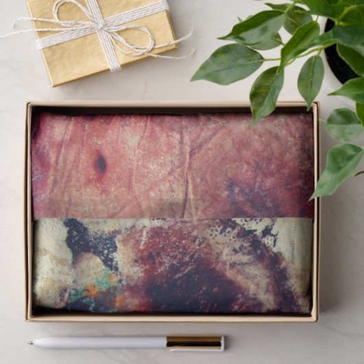 Abstract Face Mixed Media collage decoupage Tissuepapier (Geschenk)