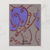 Abstract Faces, Fig Street Studio Briefkaart (Voorkant)