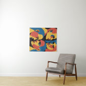 Abstract Faces Grid Art Print, Human Faces Wandkleed (In Situ (horizontaal))