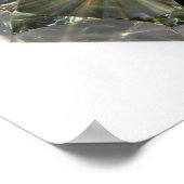 Abstract facetglas close-up - licht en kleur poster (Hoek)