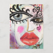 Abstract factuuracetkunst met kleurrijke kleuren briefkaart (Voorkant)