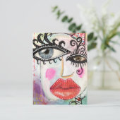 Abstract factuuracetkunst met kleurrijke kleuren briefkaart (Staand voorkant)