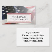 Abstract Faded American Flag Company Naam Visitekaartje (Voorkant / Achterkant)