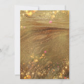 Abstract Fancy - chic Trendy Gold Glitter Sweet 16 Kaart (Achterkant)