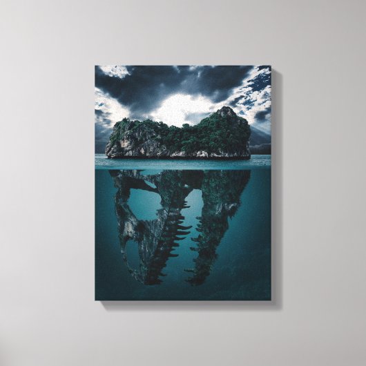 Abstract Fantasie Artistiek Eiland Canvas Afdruk (Voorkant)