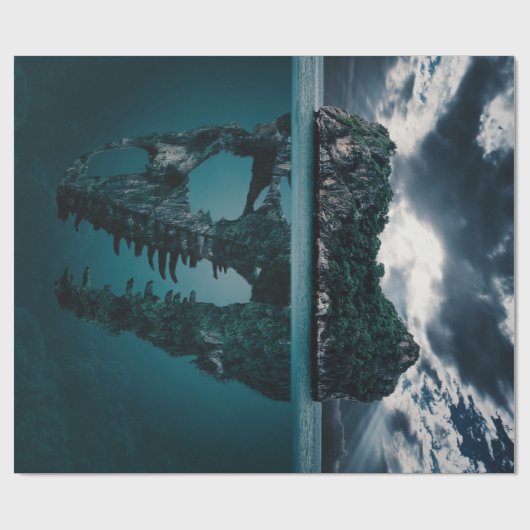 Abstract Fantasy Artistic Island Cadeaupapier (Vlak)