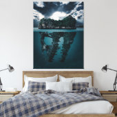 Abstract Fantasy Artistic Island Canvas Afdruk (Insitu (Slaapkamer))