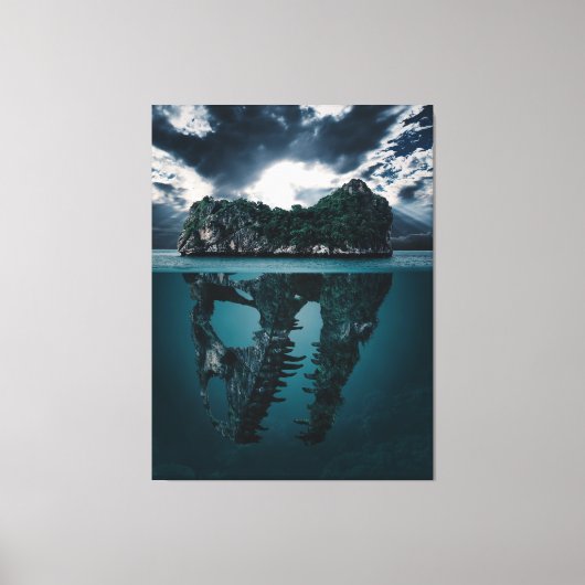 Abstract Fantasy Artistic Island Canvas Afdruk (Voorkant)