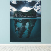 Abstract Fantasy Artistic Island Canvas Afdruk (Insitu (Houten vloer))