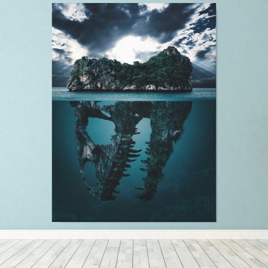 Abstract Fantasy Artistic Island Canvas Afdruk (Insitu (Houten vloer))