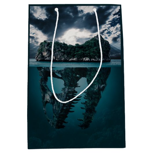Abstract Fantasy Artistic Island Medium Cadeauzakje (Voorkant)