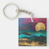 Abstract Fantasy Moonscape Two-sided Acrylic Sleutelhanger (Voorkant)