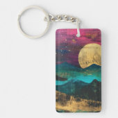 Abstract Fantasy Moonscape Two-sided Acrylic Sleutelhanger (Voorkant)