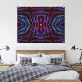 Abstract Fantasy Night Twinking Skies Canvas (Insitu (Slaapkamer))