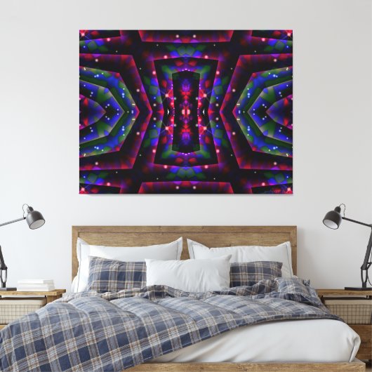Abstract Fantasy Night Twinking Skies Canvas (Insitu (Slaapkamer))