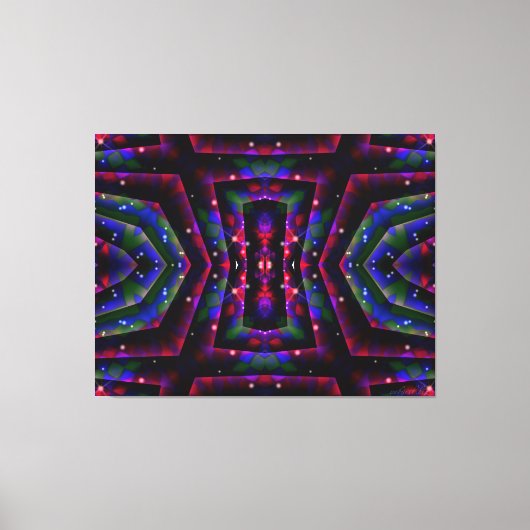 Abstract Fantasy Night Twinking Skies Canvas Afdruk (Voorkant)