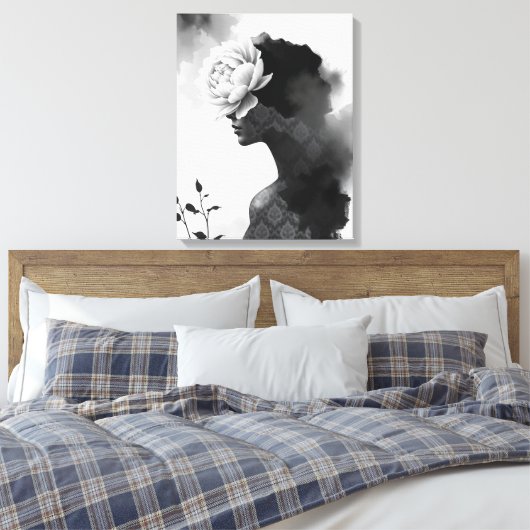 Abstract Fashion Portrait  Canvas Afdruk (Insitu (Slaapkamer))