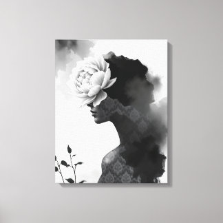 Abstract Fashion Portrait  Canvas Afdruk