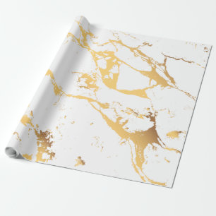 Abstract Faux Gold Modern Patroon Cadeaupapier