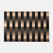 Abstract Faux Red Copper Metal Weave Art Patroon Deurmat (Voorkant)