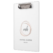Abstract Faux Roos Gold Monogram Logo Klembord (Links)