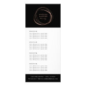 Abstract Faux Roos Gold | Prijzen of diensten Reclamekaart (Voorkant)