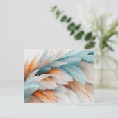 Abstract Feather Flow – Soft Elegance Briefkaart (Staand voorkant)