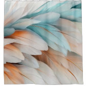 Abstract Feather Flow – Soft Elegance Douchegordijn (Voorkant)