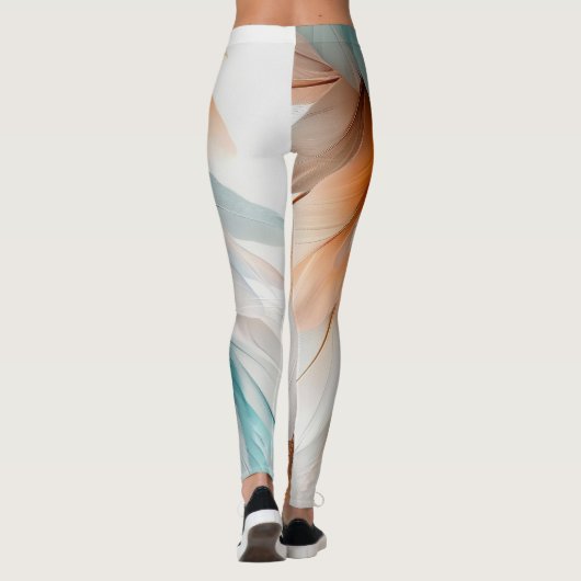 Abstract Feather Flow – Soft Elegance Leggings (Achterkant)