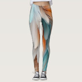 Abstract Feather Flow – Soft Elegance Leggings (Voorkant)