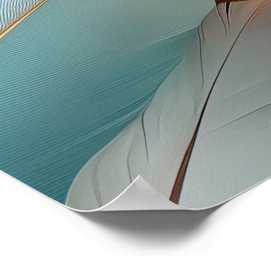 Abstract Feather Flow – Soft Elegance Poster (Hoek)