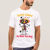 Abstract fel alien grafisch T-shirt (Voorkant)
