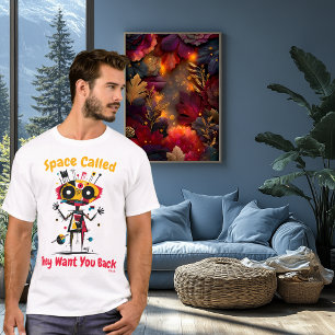 Abstract fel alien grafisch T-shirt