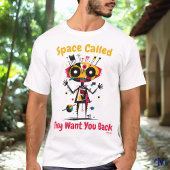 Abstract fel alien grafisch T-shirt