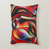 Abstract felgekleurd | accent kussen (Voorkant(Verticaal))