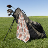 Abstract Feminine Face Pattern Golfhanddoek (Groen)