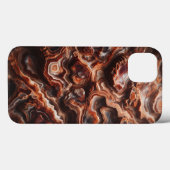 Abstract Fiery Agate Layered Phone Case - Earthy (Achterkant (horizontaal))