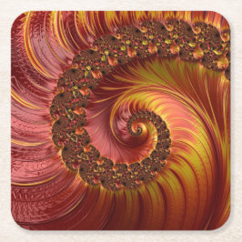 Abstract Fiery Spiral Fractal Kartonnen Onderzetters