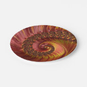 Abstract Fiery Spiral Fractal Papieren Bordje (Gekanteld)