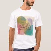 Abstract Fiets Grafisch Wit T-Shirt (Voorkant)