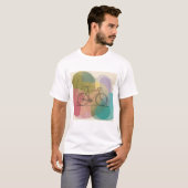 Abstract Fiets Grafisch Wit T-Shirt (Voorkant volledig)