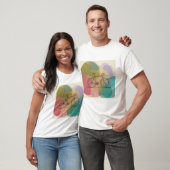 Abstract Fiets Grafisch Wit T-Shirt (Unisex)