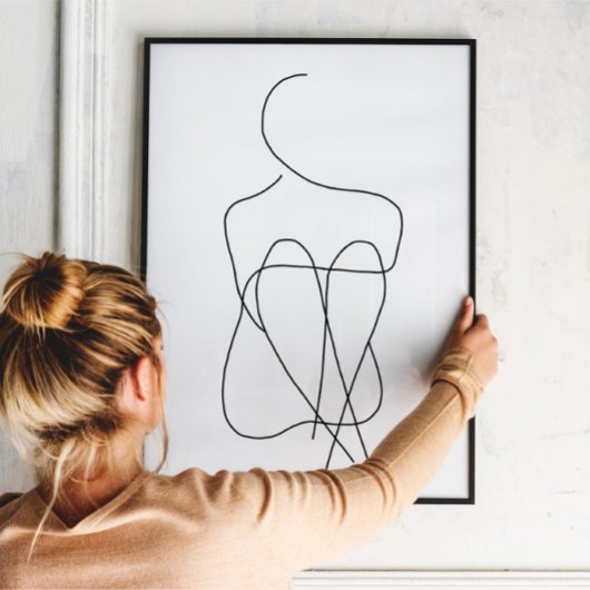 Abstract figuur 1 poster