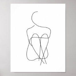 Abstract figuur 1 poster