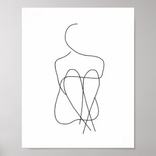 Abstract figuur 1 poster