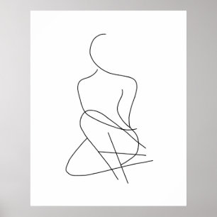 Abstract figuur 3 poster