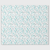 Abstract Fine Art Paint Splash, Blue & Grey Shades Cadeaupapier (Vlak)