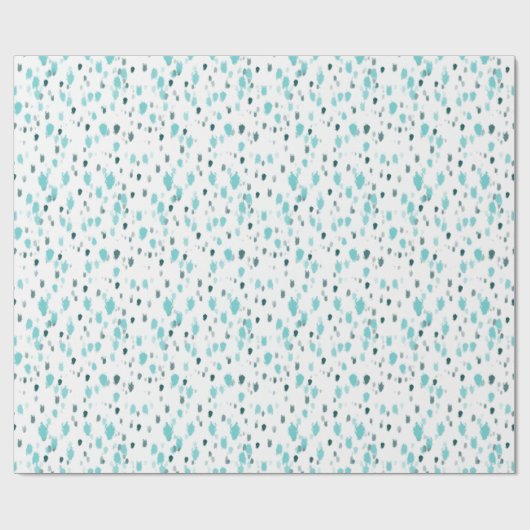 Abstract Fine Art Paint Splash, Blue & Grey Shades Cadeaupapier (Vlak)