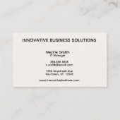 Abstract Fire Light Tech Business Computer  Visitekaartje (Achterkant)